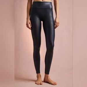 NWT SPANX Anthropologie Faux Leather Leggings Black Size Medium